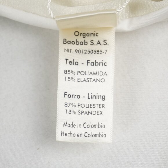 Baobab Alice Bikini Square Neckline Top & High Rise Bottoms in Pearl - Size M - Picture 12 of 15